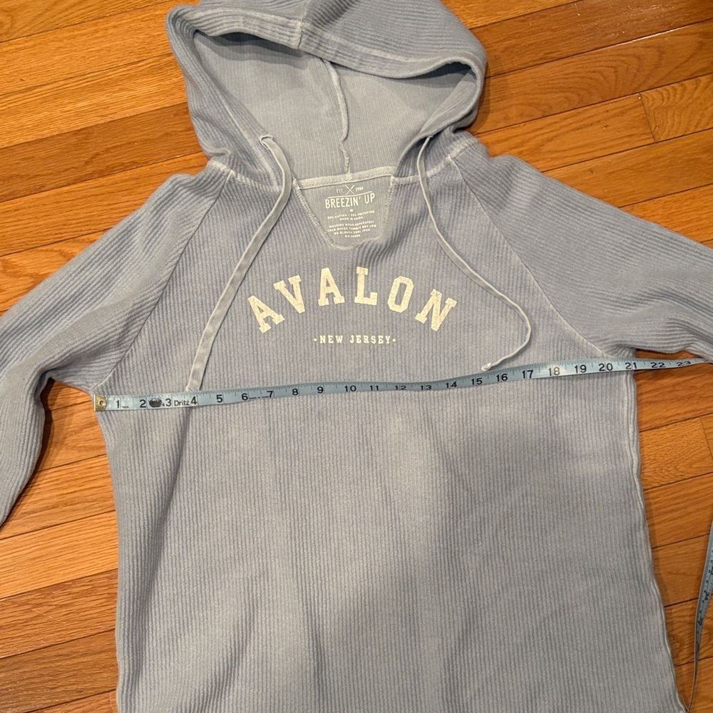 Avalon Women's Light Blue Hooded Sweater - Picture 6 of 8